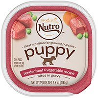 Nutro Puppy Tender Beef & Vegetable Recipe Cuts In Gravy Dog Food Trays
