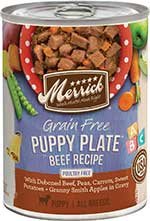 Merrick Grain-Free Puppy Plate Beef Recipe Canned Dog Food, 12.7-oz, case of 12