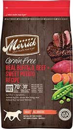 Merrick Grain-Free Real Buffalo, Beef + Sweet Potato Recipe Dry Dog Food