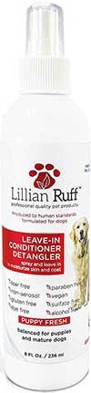 Lillian Ruff - Pet Dog Leave in Conditioner & Detangler Treatment Spray - Safe for Cats - Moisturizer for Normal, Dry & Sensitive Skin - Made in The USA
