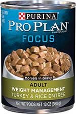 Purina Pro Plan Focus Adult Weight Management Turkey & Rice Entree Morsels in Gravy Canned Dog Food