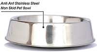  Iconic Pet Anti-Ant Stainless Steel Non-Skid Dog & Cat Bowl